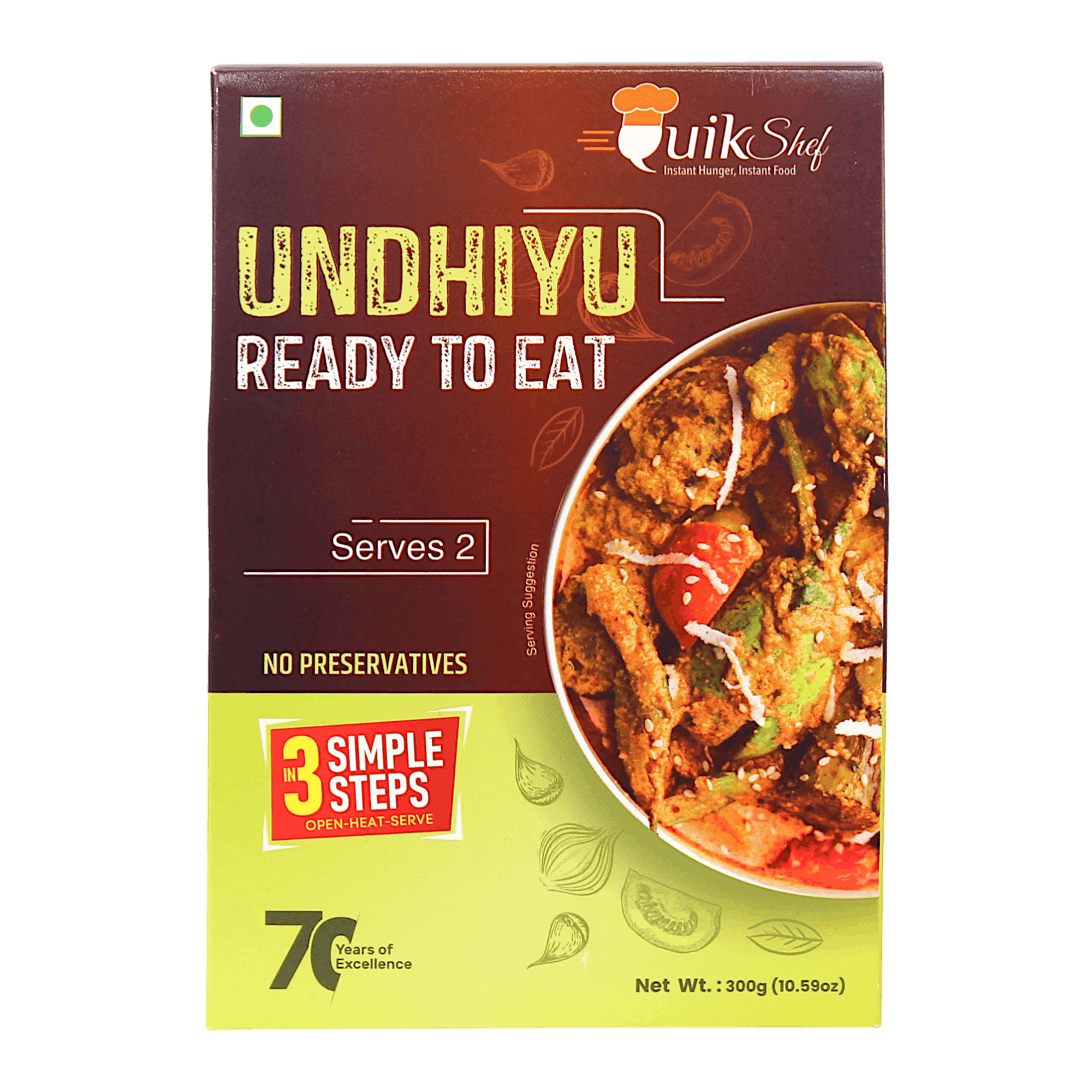 QuikShef  - (Best Before 01/10/26) 300g Undhyu RTE (Serves 2)
