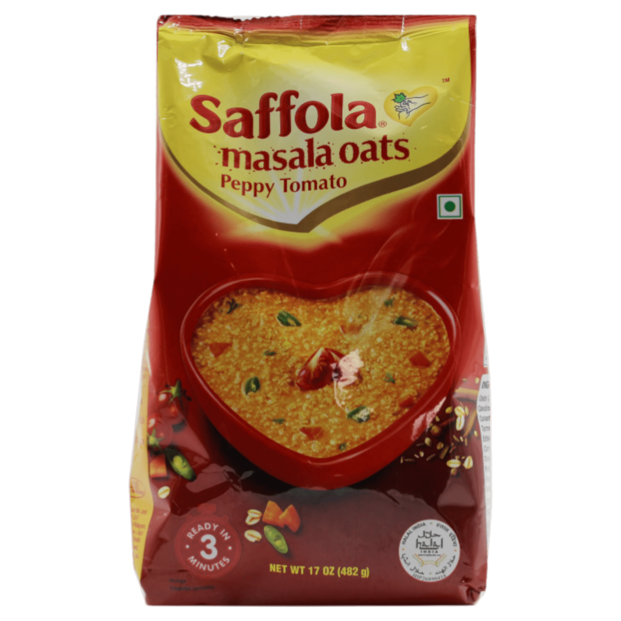 Saffola - (Best Before 06/09/2025) 482g Masala Oats Peppy Tomato