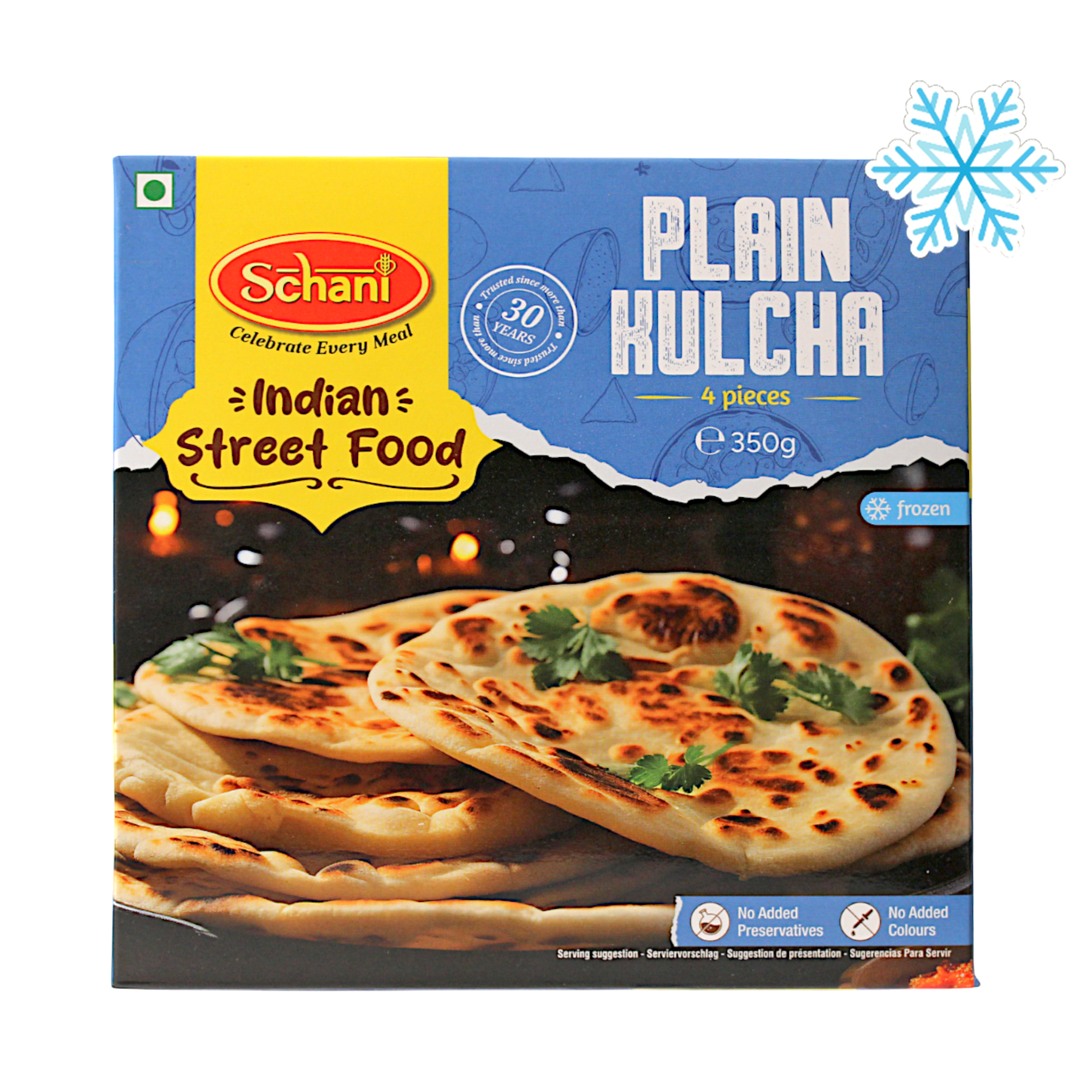 Schani - 350g (Gefroren) Plain Kulcha 4 Stück