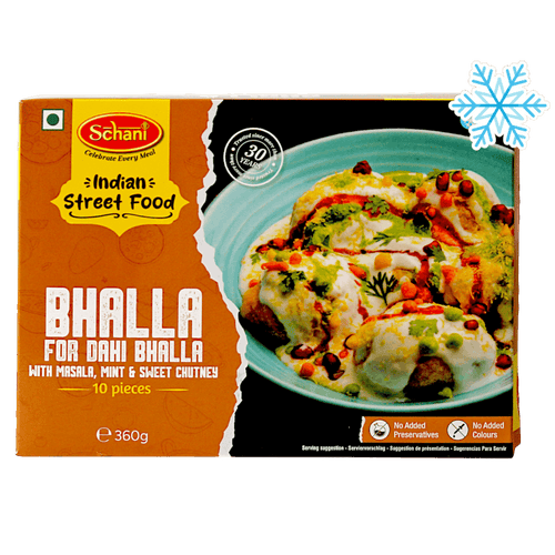 Schani - 360g (Gefroren) Dahi Bhalla (mit Masala Minz & Süß Chutney) 10 Stück