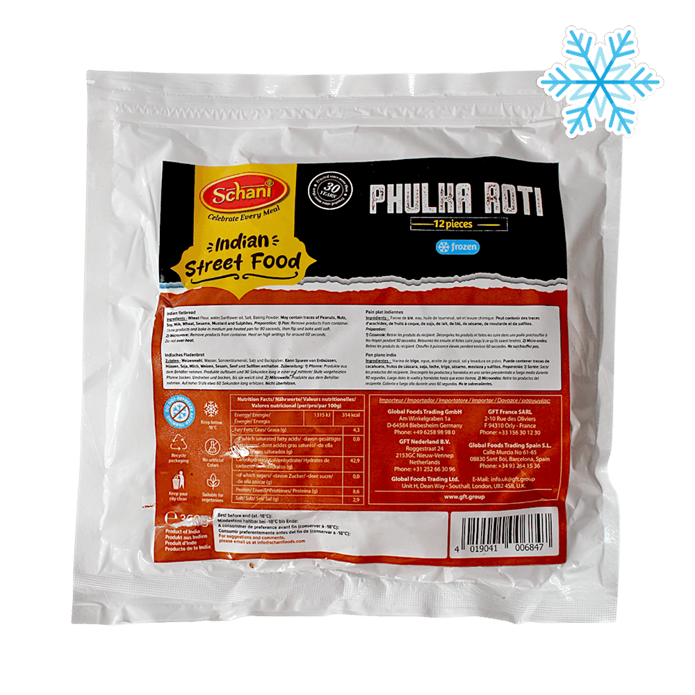 Schani - 360g (Frozen) Phulka Roti 12 pieces