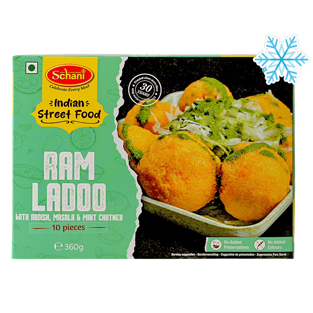 Schani - 360g (Frozen) Ram Ladoo (with Radish, Masala &amp; Mint Chutney) 10 pieces