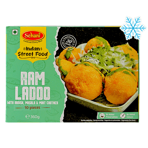 Schani - 360g (Gefroren) Ram Ladoo (mit Rettich Masala & Minz Chutney) 10 Stück
