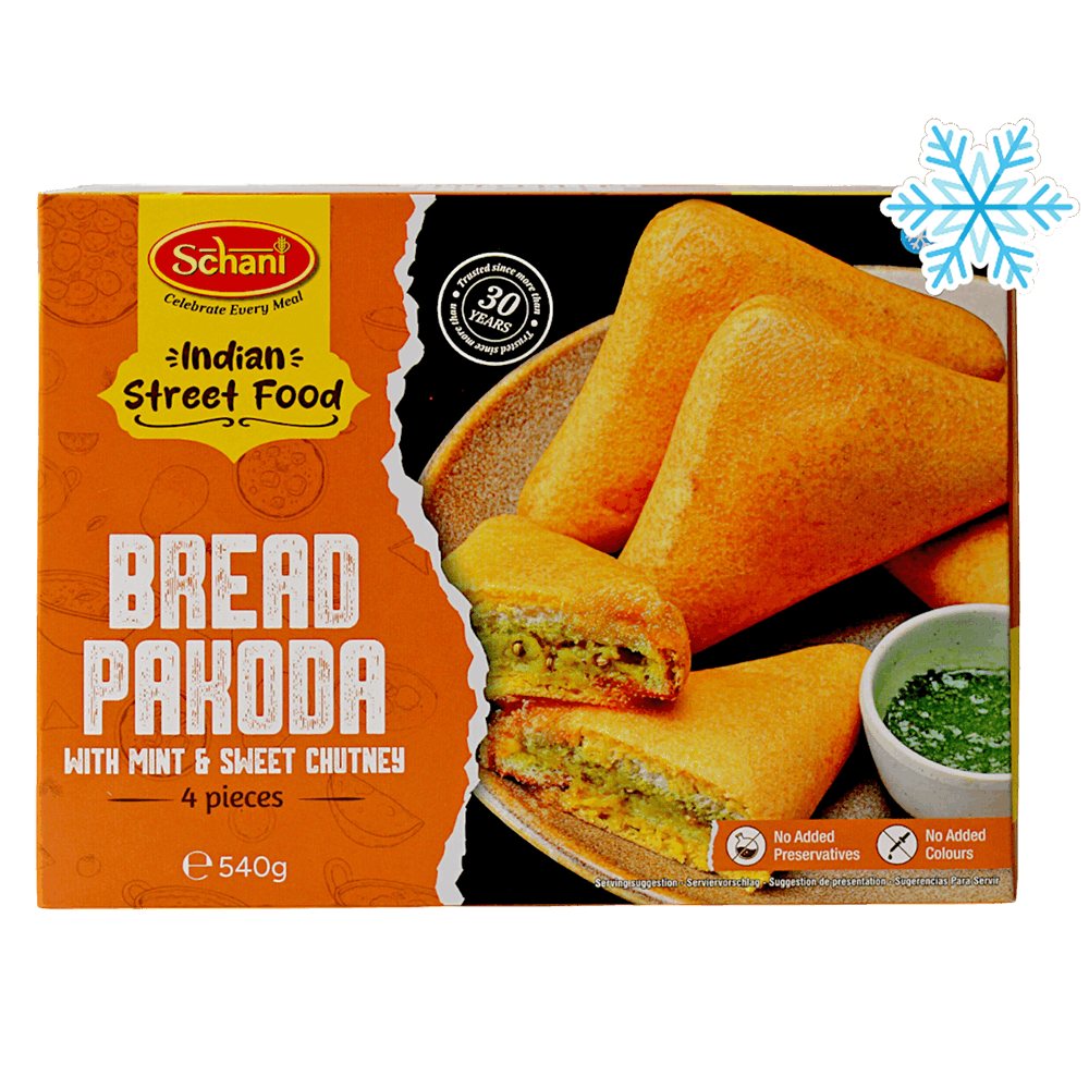 Schani - 540g (Frozen) Bread Pakoda (with Mint &amp; Sweet Chutney) 4 pieces