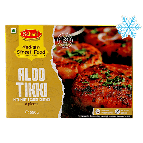 Schani - 550g (Gefroren) Aloo Tikki (mit Minz & Süß Chutney) 8 Stück