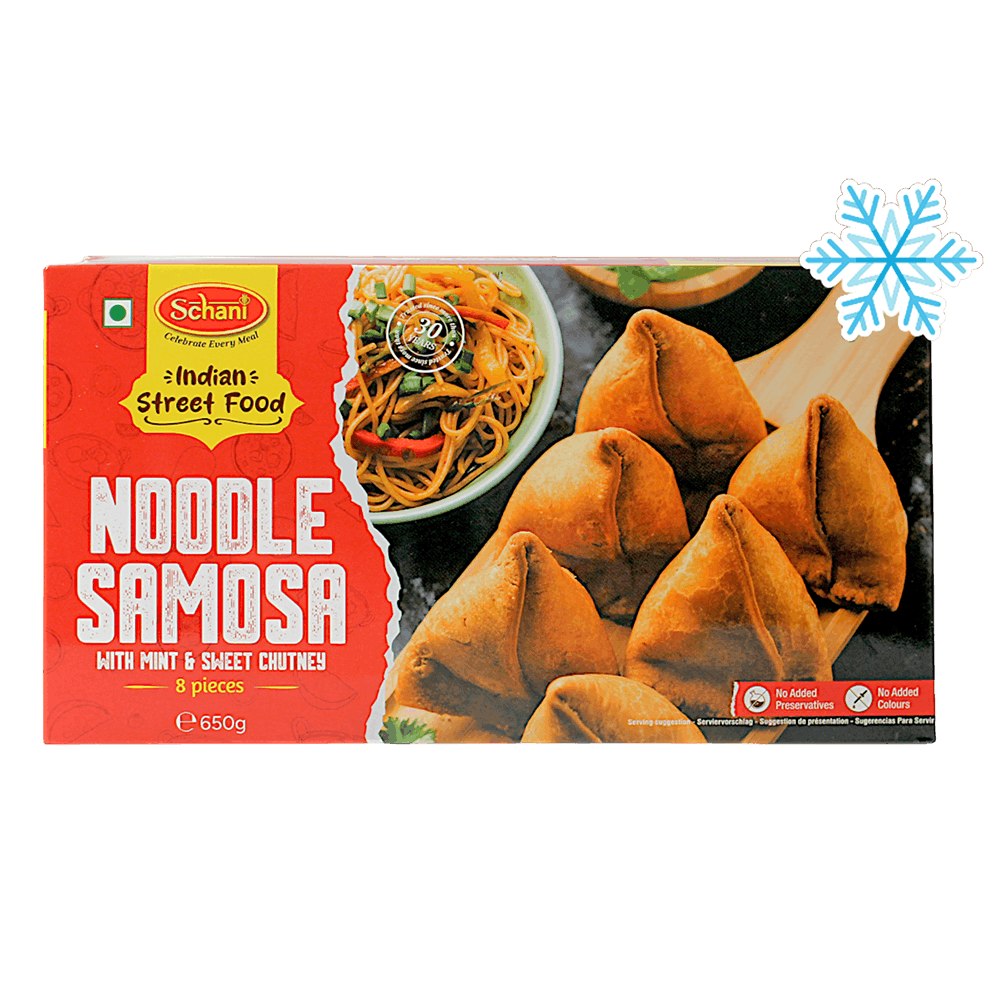Schani - 650g (Frozen) Noodle Samosa (with Mint &amp; Sweet Chutney) 8 pieces