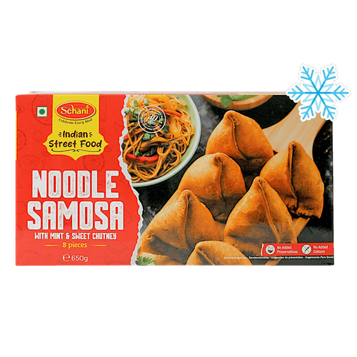 Schani  - 650g (Gefroren) Nudel Samosa (mit Minz & Süß Chutney) 8 Stück