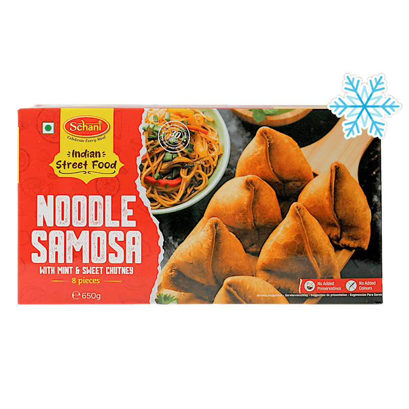 Schani - 650g (Frozen) Noodle Samosa (with Mint & Sweet Chutney) 8 pieces