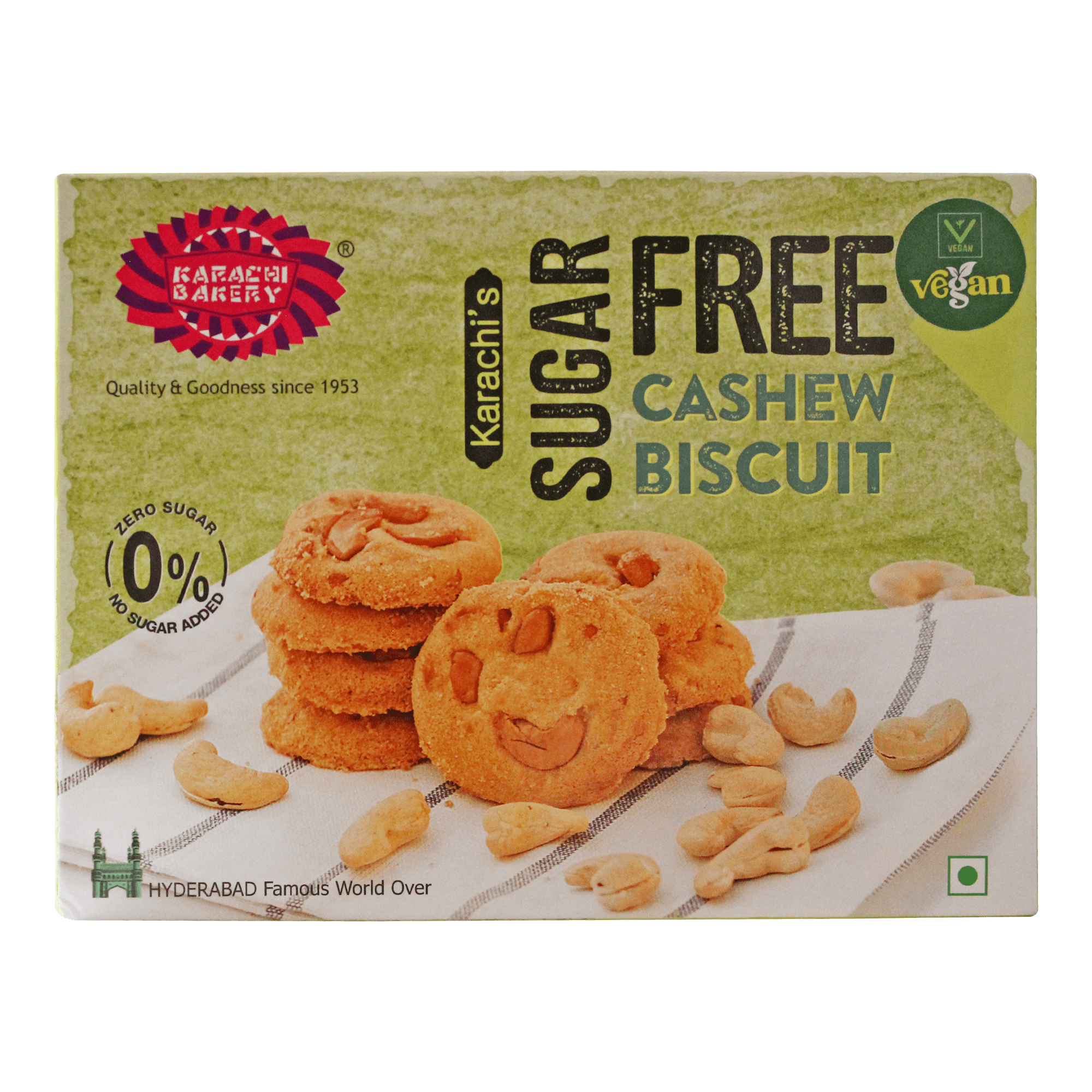 Karachi Backery - (Best Before 31/12/2025) 250g Cashew-Kekse Zuckerfrei