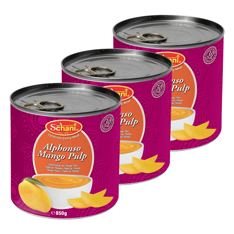 Schani - 3x850g Mango Pulp Alphonso