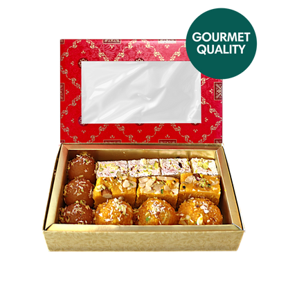 Handgemacht &amp; Frisch - 500g Süßigkeiten Diwali Geschenkbox Rot