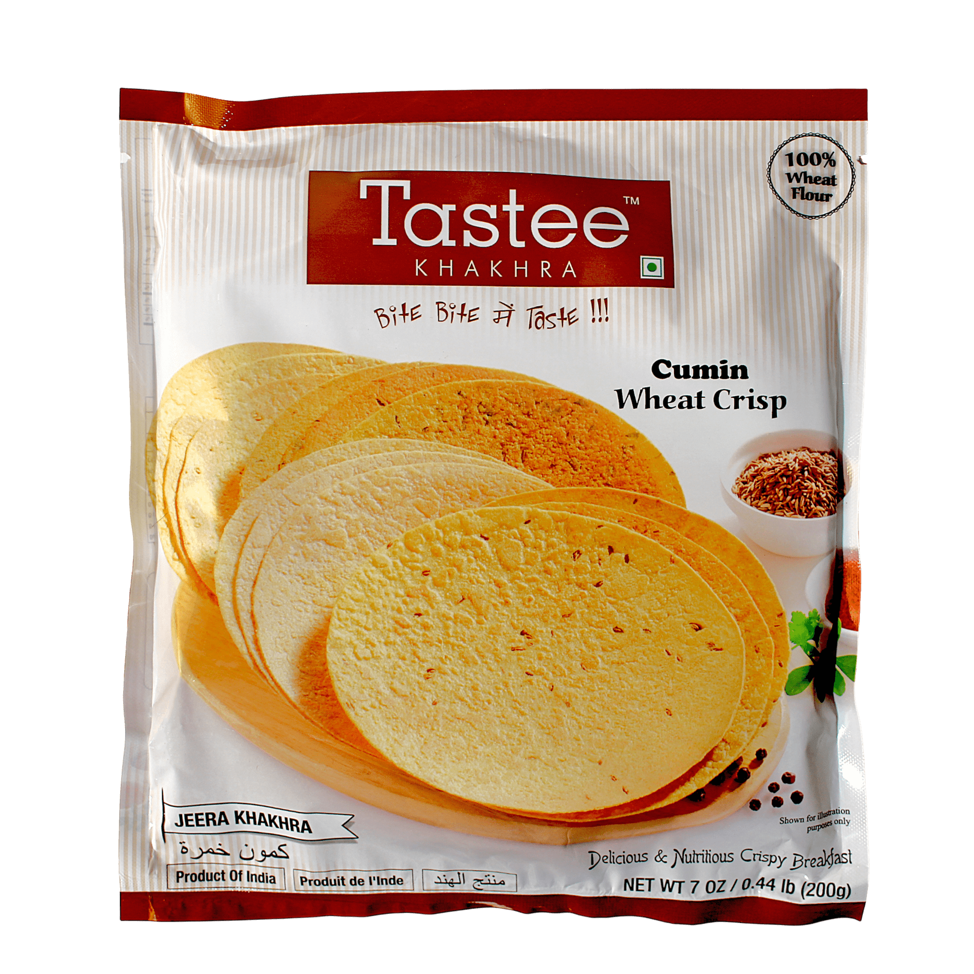Tastee - 200g Khakhra Methi Fenugreek (Wheat Crisp)