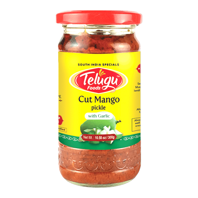 Telugu - (MHD 10/10/2025) 300g Cut Mango Pickle with Garlic