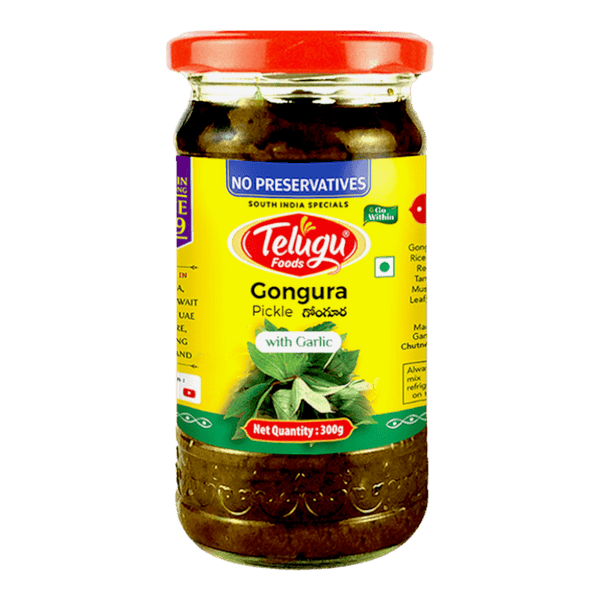 Telugu - 300g Gongura Pickle with Garlic