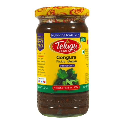 Telugu - (Best Before 10/10/2026) 300g Gongura Pickle without Garlic