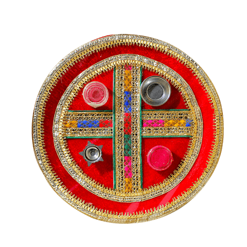 Thali - Large Decorated (Pooja)
