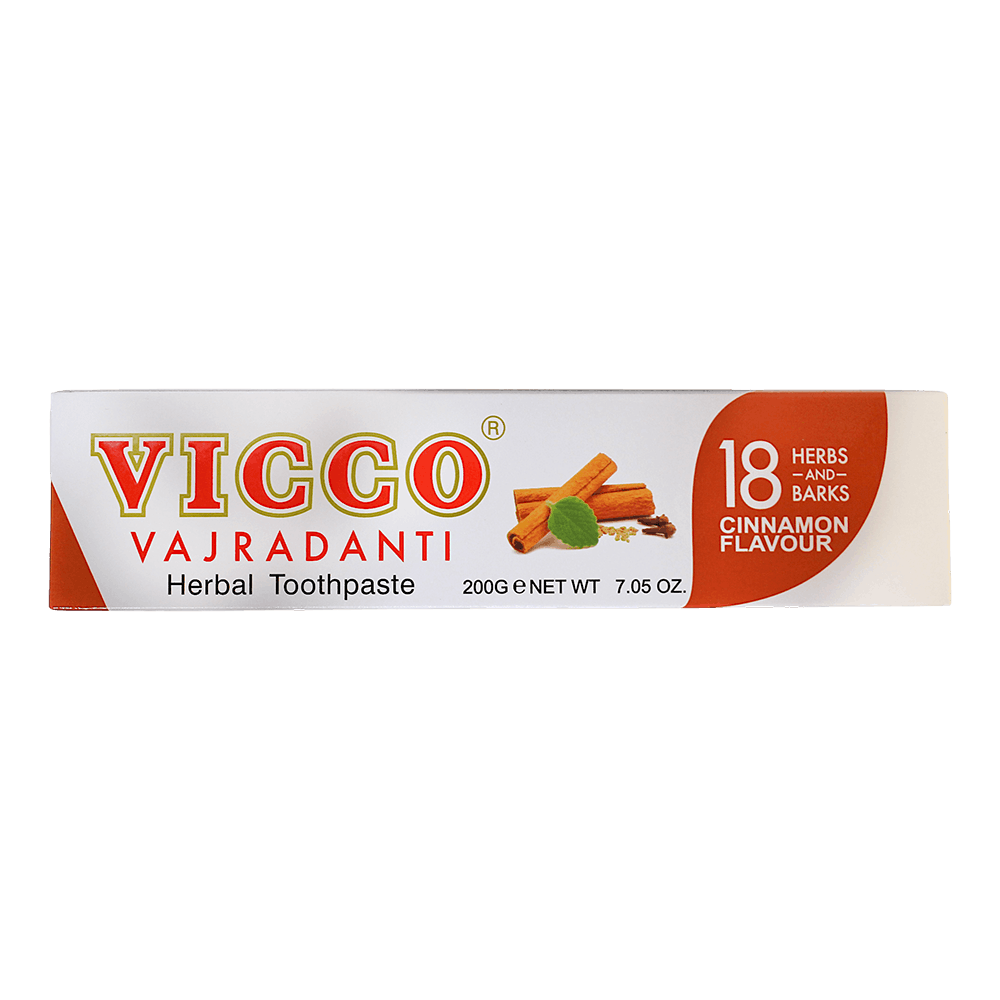 Vicco - 200g Vajradanti Zahnpasta Zimtgeschmack (18 Kräuter und Rinden)