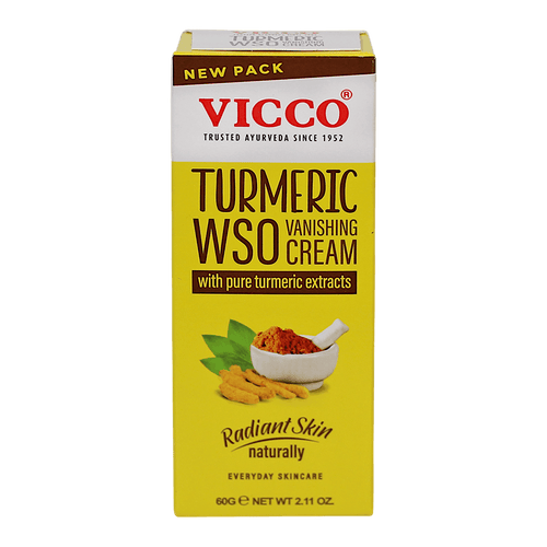 Vicco - 60g Turmeric WSO Vanishing Cream (with pure Turmeric Extracts)