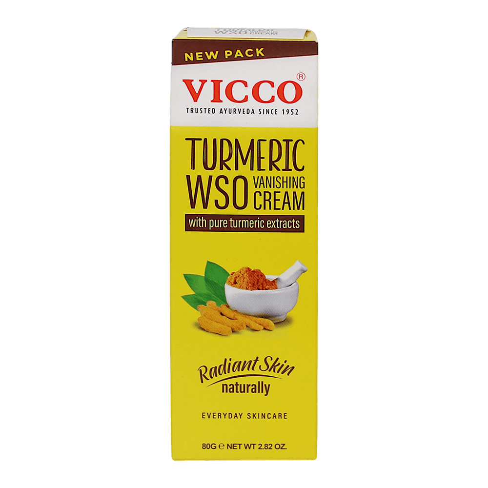 Vicco - 80g Turmeric WSO Vanishing Cream (mit reinen Kurkuma Extrakten)