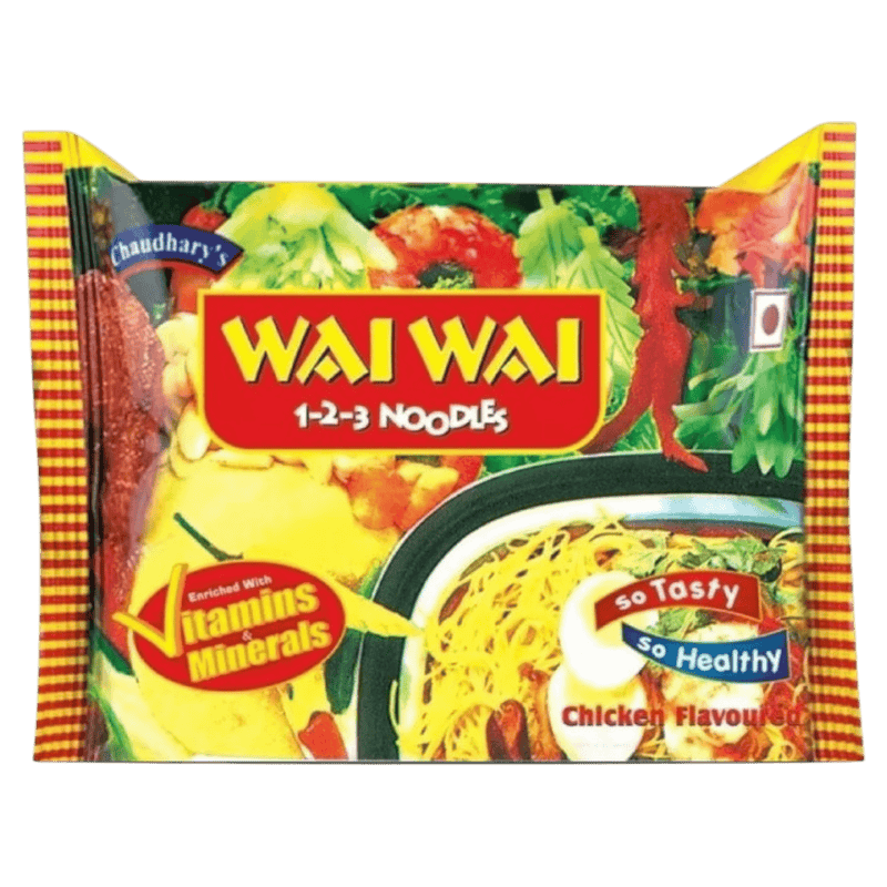 Wai Wai - (Best Before 14/01/2026) 375g (75g x 5 packs) Instant Noodles Chicken